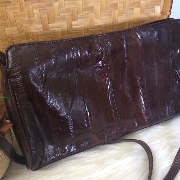 Vintage EEL Skin Shoulder Bag Purse - Picture 7 of 8